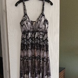 No Boundaries Black and Gray Maxi Dress